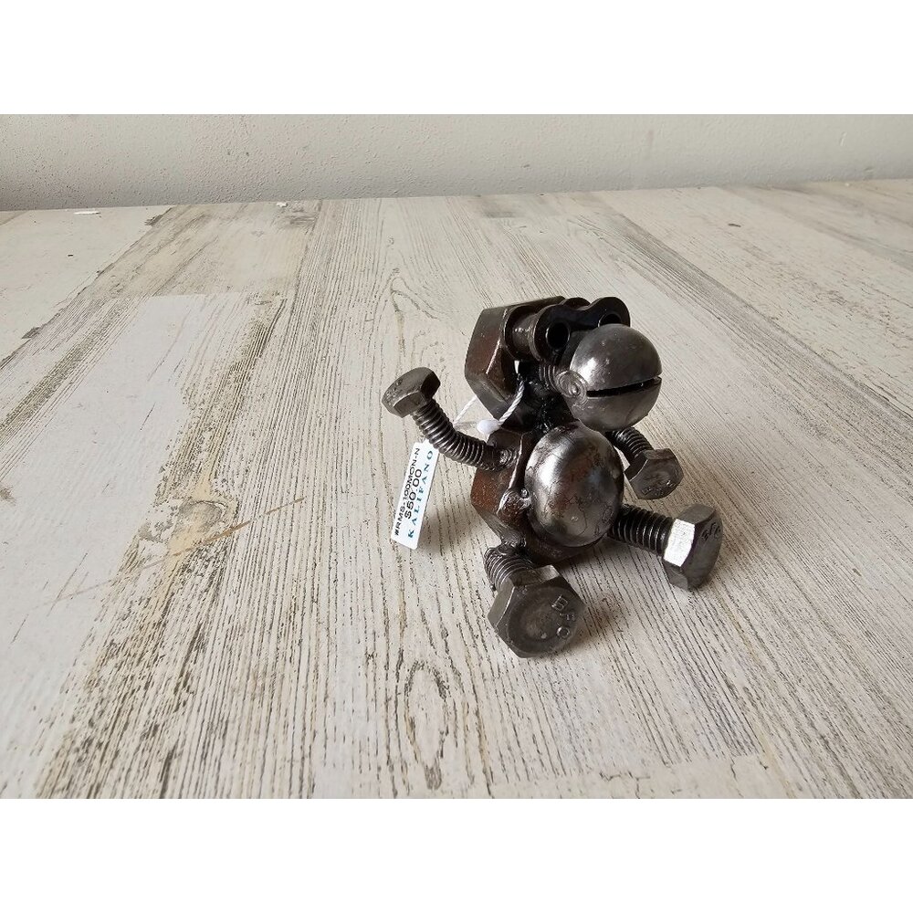Kalifano metal art monkey recycled figurine statue unique zoo animal very unique